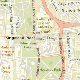 12-16 Above Bar Street, Southampton Street Map