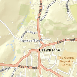Crewkerne Street Map