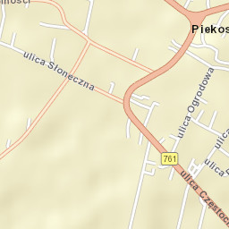 Piekoszów Street Map