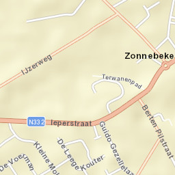 Zonnebeke Street Map