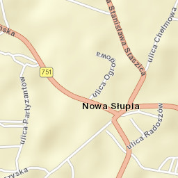 Nowa Słupia Street Map