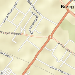 Brzeg Street Map