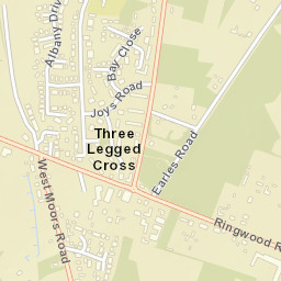 Three Legged Cross Street Map