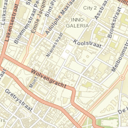 City of Brussels, Belgium Street Map