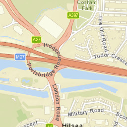 Portsbridge Roundabout, Cosham, Portsmouth, UK Street Map