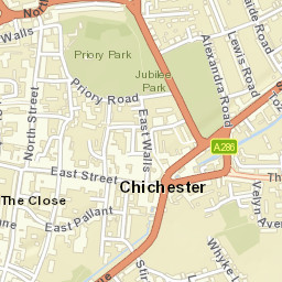 Chichester, UK Street Map