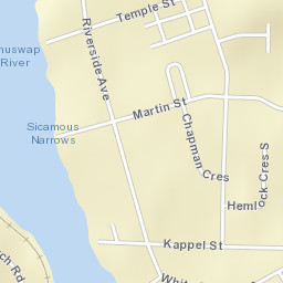 Sicamous Street Map