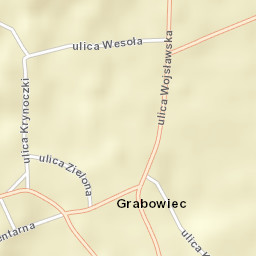Grabowiec Street Map