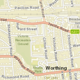 Worthing Street Map