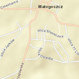 Małogoszcz Street Map