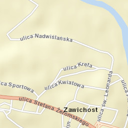 Zawichost Street Map
