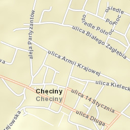 Chęciny Street Map