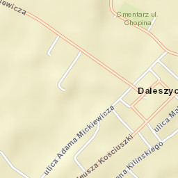 Daleszyce Street Map