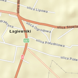 Łagiewniki Street Map