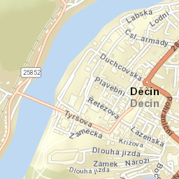 Děčín Street Map