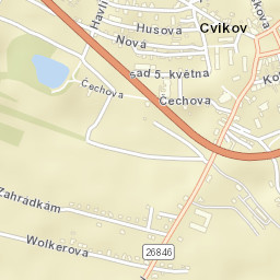 Cvikov Street Map