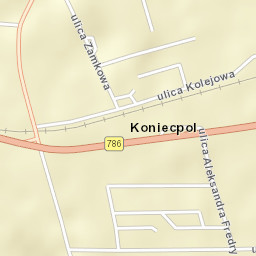 Koniecpol Street Map
