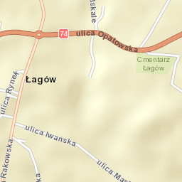 Łagów Street Map