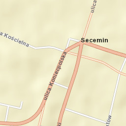 Secemin Street Map