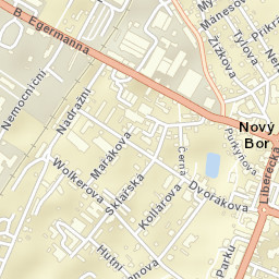 Nový Bor Street Map