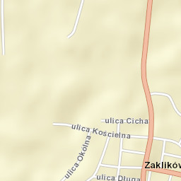 Zaklików Street Map