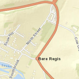 Bere Regis Street Map