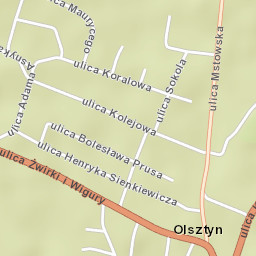 Olsztyn Street Map
