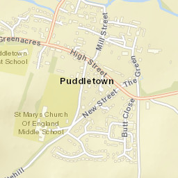 Puddletown Street Map