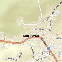 Smržovka Street Map