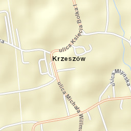 Krzeszów Street Map