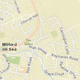 Milford on Sea Street Map