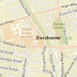 Williams Avenue Dorchester Dorset DT1 Street Map
