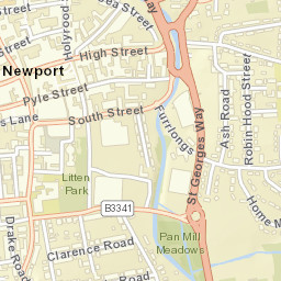Newport Street Map