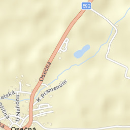 Osečná Street Map