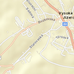 Vysoké nad Jizerou Street Map