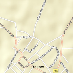 Raków Street Map