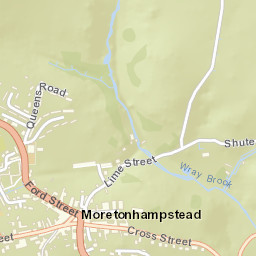 Moretonhampstead Street Map