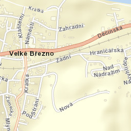 Velké Březno Street Map