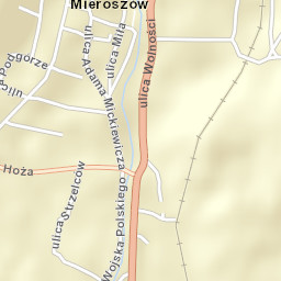Mieroszów Street Map