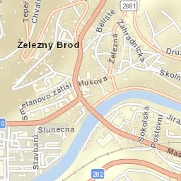 Železný Brod Street Map