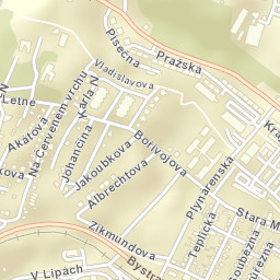 Okres Teplice Street Map