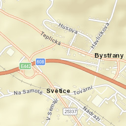 Bystřany Street Map