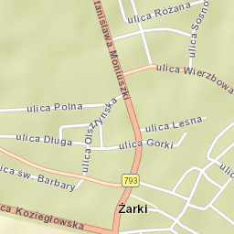 Żarki Street Map