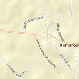 Komarów-Osada Street Map
