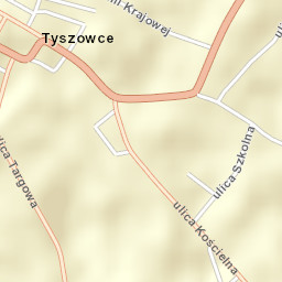 Tyszowce Street Map