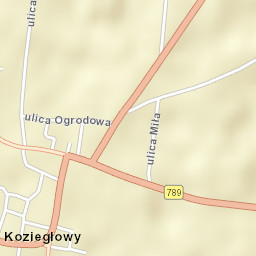Koziegłowy Street Map
