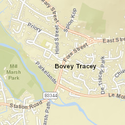 Bovey Tracey Street Map