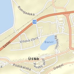 Úštěk Street Map