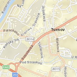 Turnov Street Map