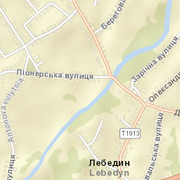 Lebedyn Street Map